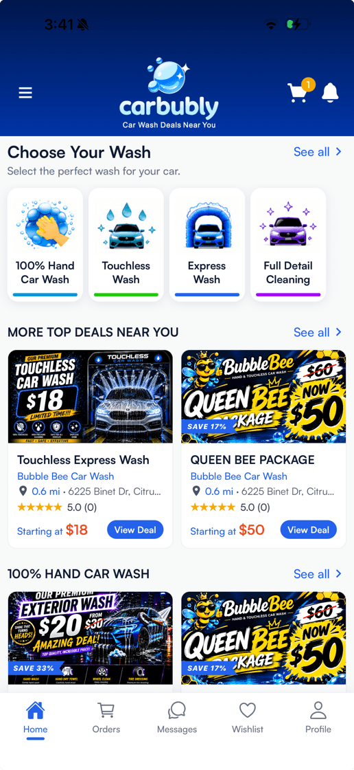 Find the Best Deals — Carbubly app screen