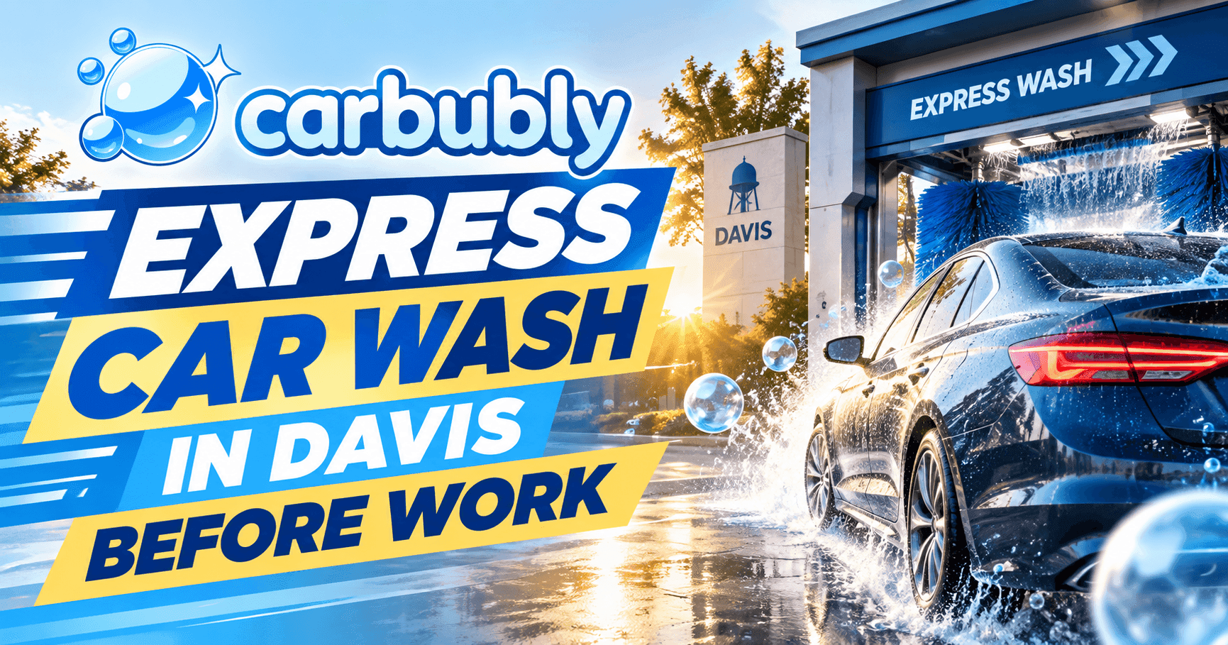 Express Car Wash in Davis Before Work