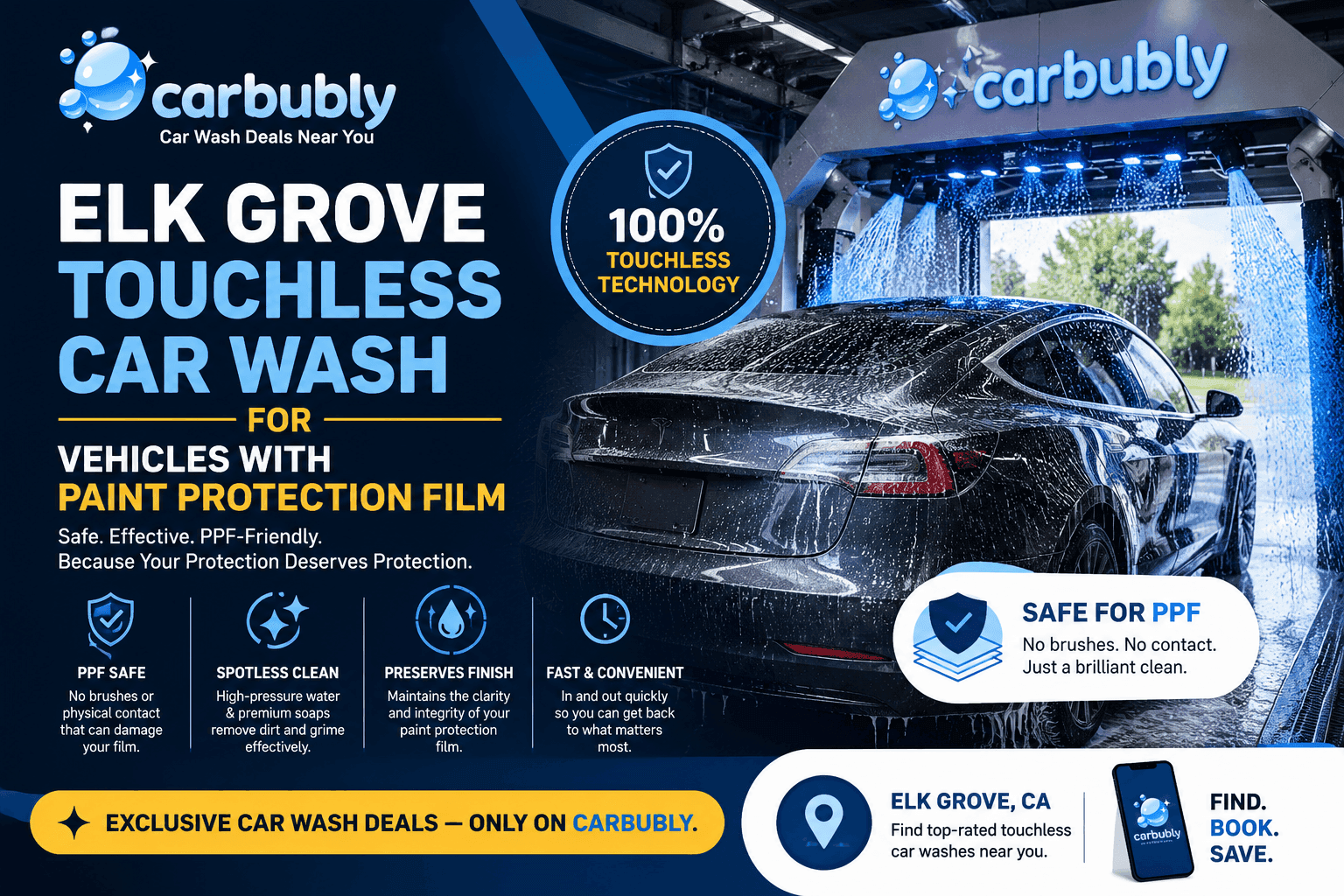 Elk Grove Touchless Car Wash for PPF Vehicles