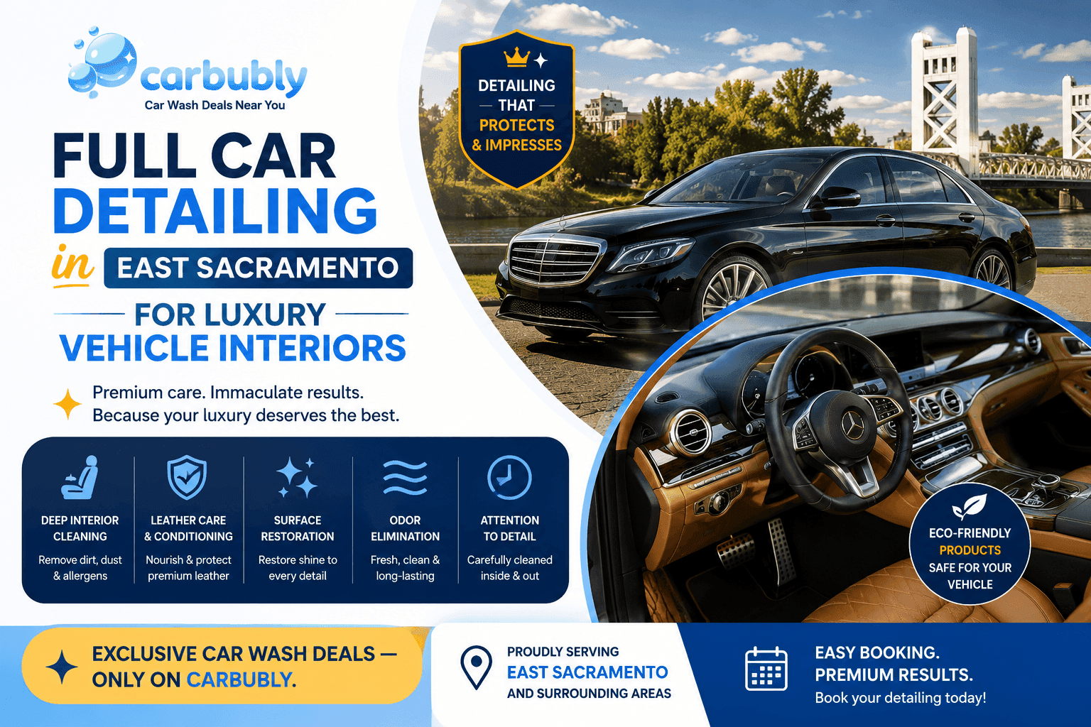 Full Car Detailing in East Sacramento for Luxury Vehicle