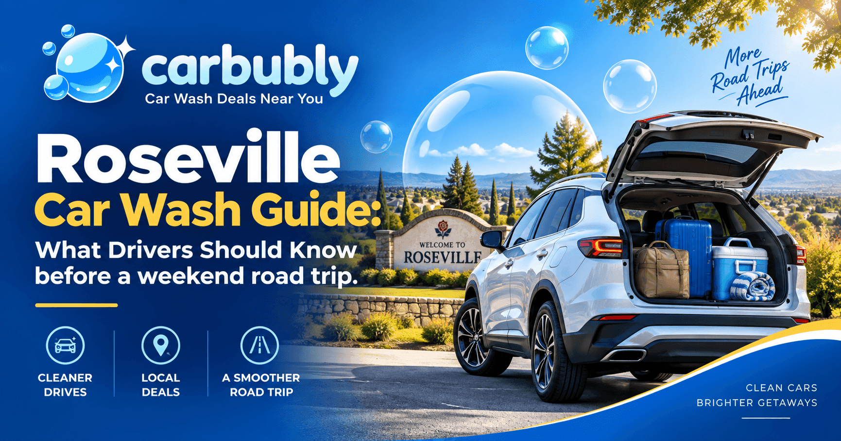 Car Wash in Roseville Before Road Trips