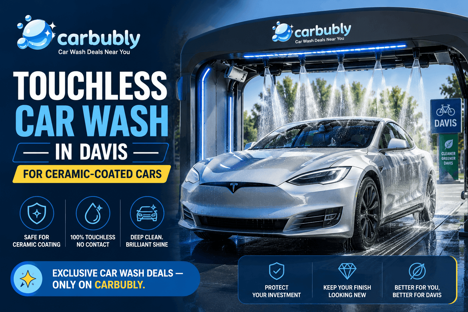 Touchless Car Wash in Davis for Ceramic Coated Cars