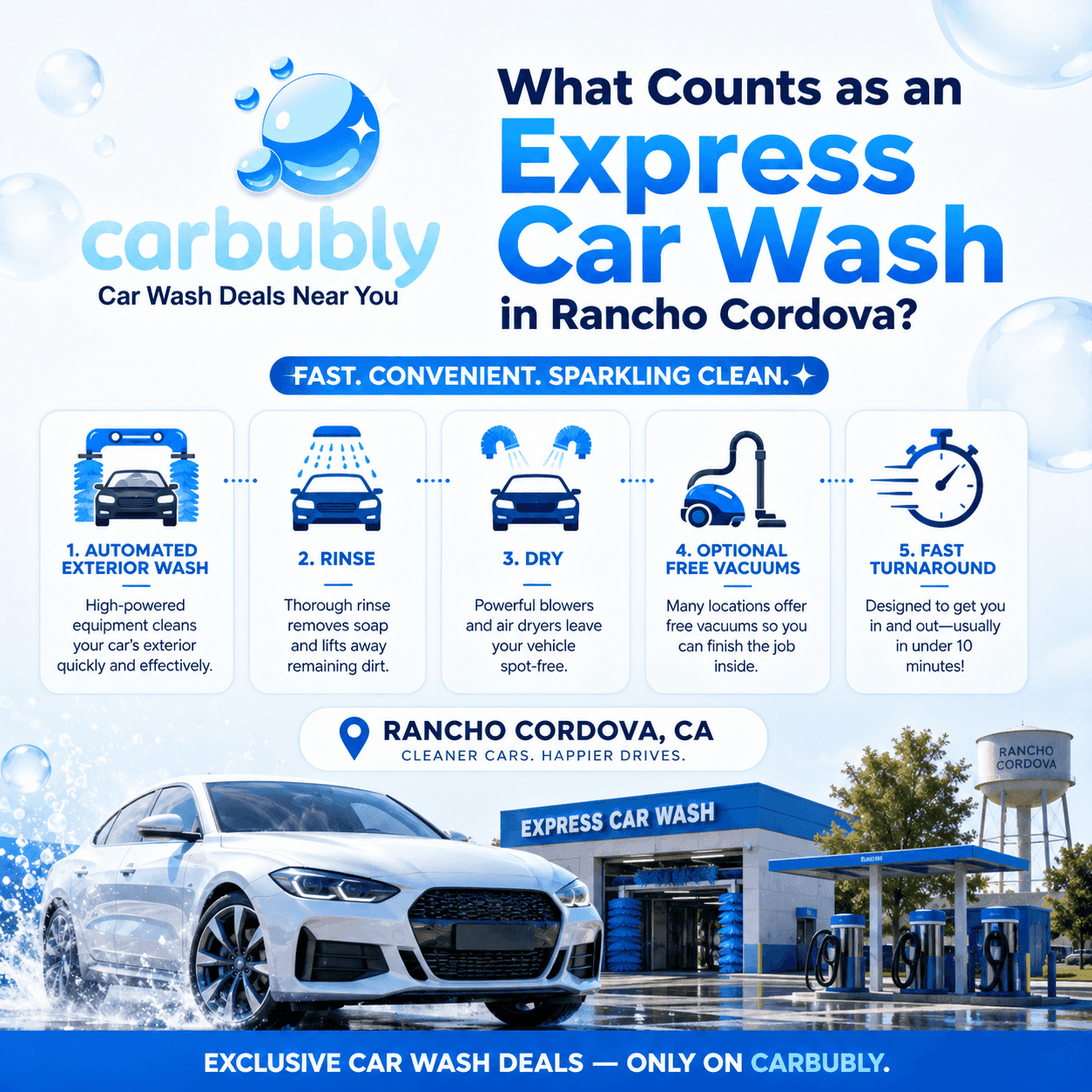 What Counts as an Express Car Wash in Rancho Cordova?